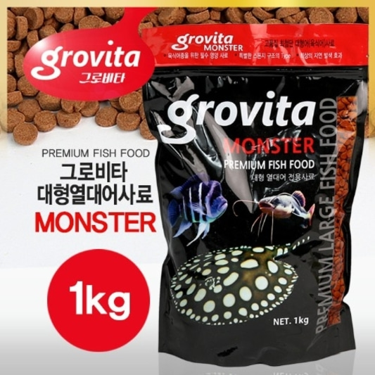 그로비타 몬스터 1000g 대형어,거북이 고단백사료,다이아몬드백테라핀